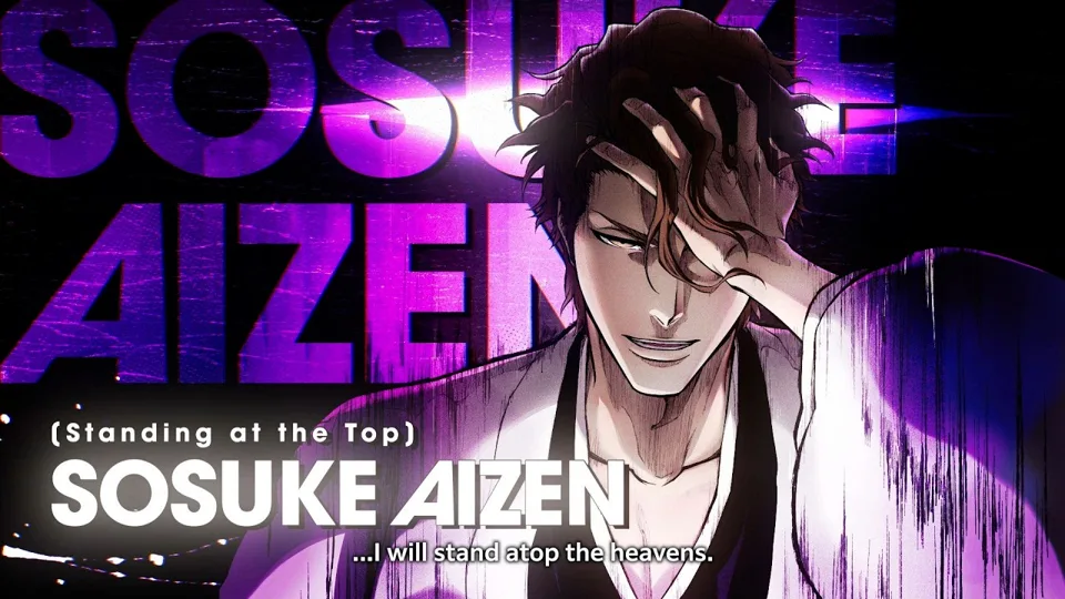 Official showcase preview of Sosuke Aizen, Standing at the Top